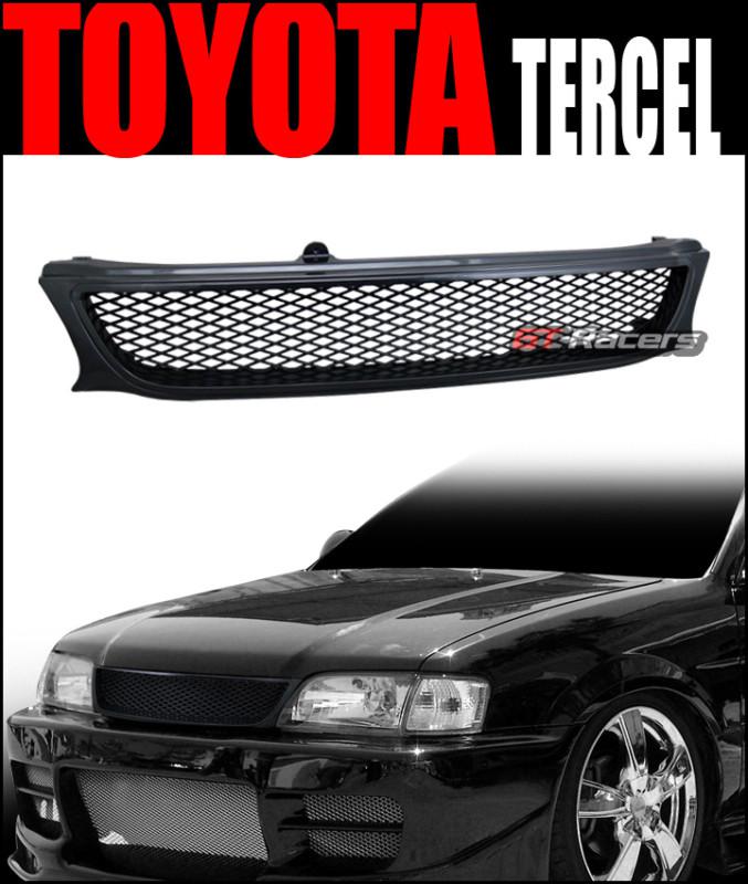 Jdm blk sport style mesh front hood bumper grill grille abs 95-97 toyota tercel