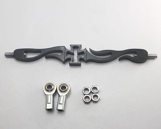 Black cross shift linkage for harley davidson softail fxdwg flhr flht flt