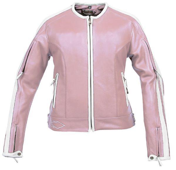 Power trip ladies vintage motorcycle jacket, pink, sz small