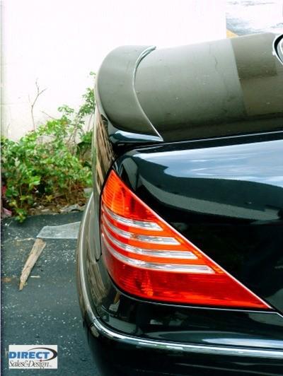 1999-2006 mercedes s-class w220 l-style rear trunk lip spoiler (unpainted)