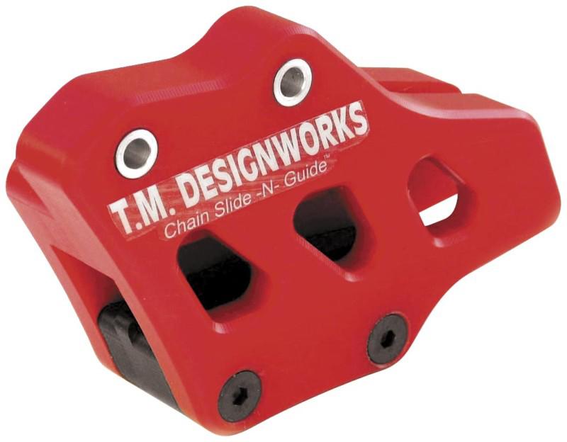 T.m. designworks factory edition rear chain guide - red  rcg-crm-rd