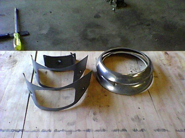 1953 to 55 ford f-100 head light rings parking light 