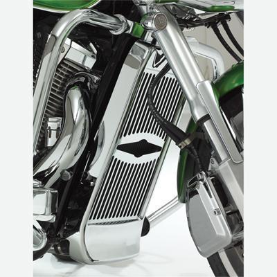 Show chrome radiator grille - celestar with scooped cowl  55-145a