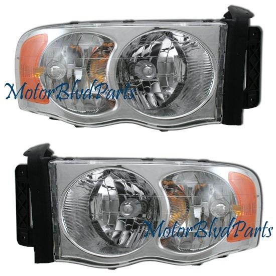 02-05 ram oe style headlights headlamps right+left set