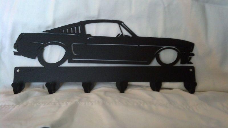 Mustang keychain  holder or  coat rack  powder coated steel with 6 hooks