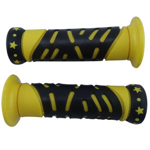 Universal hand grips 7/8" 22mm rubber hand grip for motorcycles dirt bike yellow