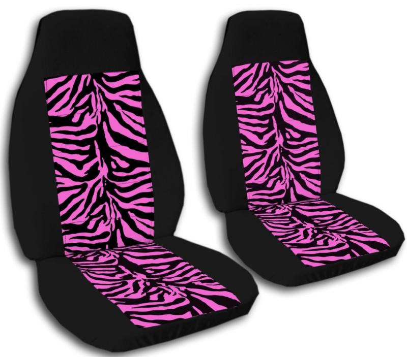 Seat covers black & pink zebra. soft durable & padded. very well made.