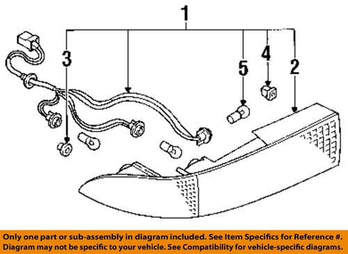 Mitsubishi oem mb698936 tail lamp assembly