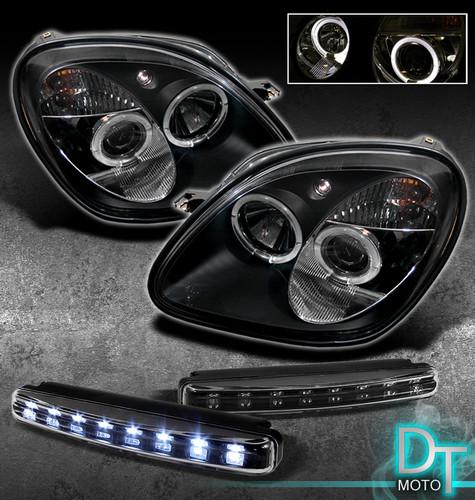 Led bumper fog lamps+98-04 benz r170 slk230/slk320 projector halo head lights