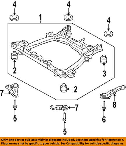 Kia oem 624154d000 front suspension-engine cradle front bushing