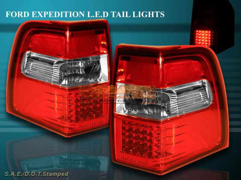 07 08 09 10 11 ford expedition xlt el red led tail lights 