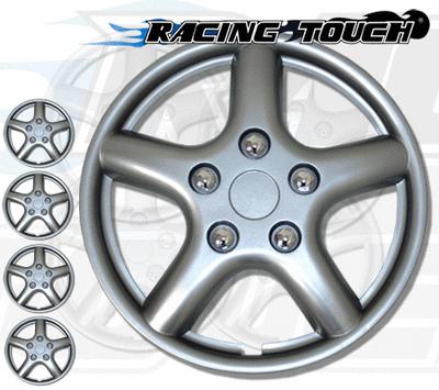 Metallic silver 4pcs set #028b 15" inches hubcaps hub cap wheel cover rim skin