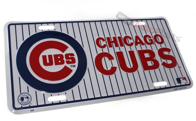 Chicago cubs mlb license plate aluminum stamped metal tag for car truck