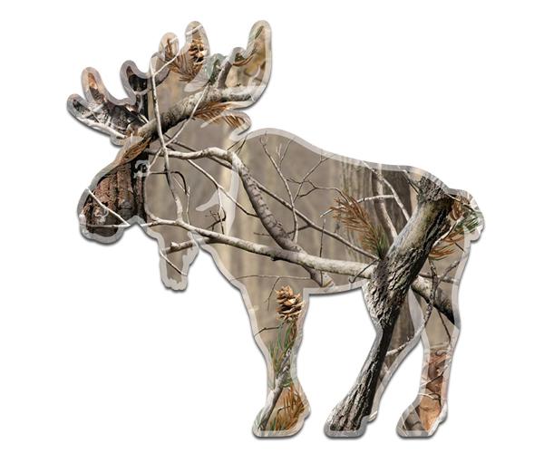 Moose decal 5"x5" hunting camo bull camouflage hunter vinyl sticker (lh) zu1