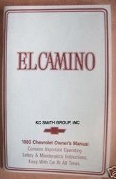 1983 el camino owners manual