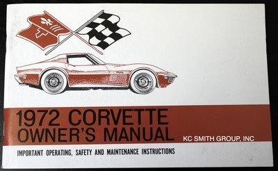 1972 corvette owner's manual