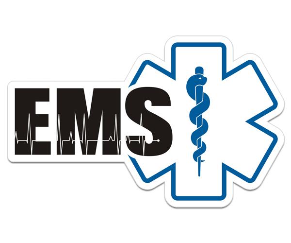 Ems decal 5"x3" paramedic emt star of life first responder vinyl sticker zu1