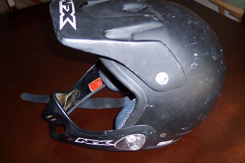 Afx fx-85 black atv motorcycle dual sport helmet 2xl xxl used dot 