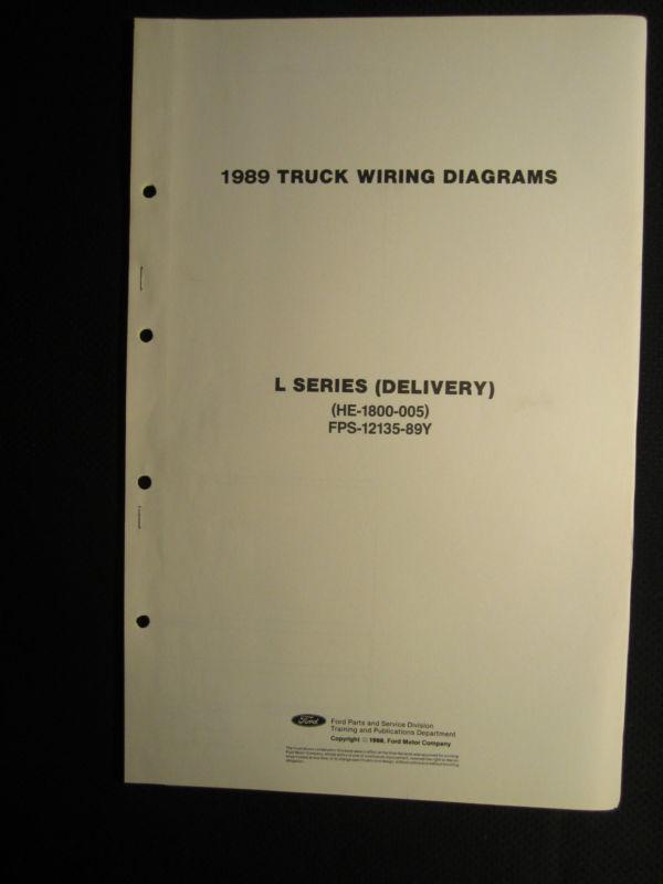 1989 ford l series delivery truck electrical wiring diagrams service manual  