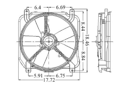 Replace gm3112110 - buick park avenue rh passenger side radiator fan assembly