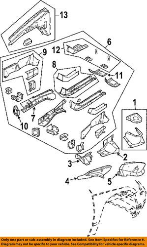 Chrysler oem 4719780ab fender-rail extension