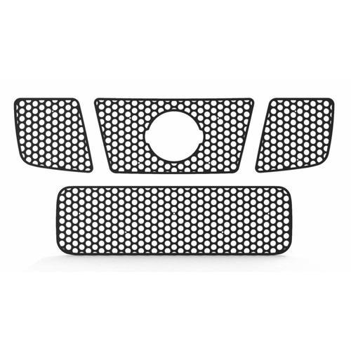 Nissan titan 04-07 circle punch black powdercoat grill insert trim cover