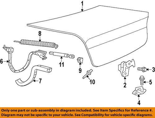 Dodge oem 55113715ad trunk lid-spring