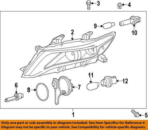 Toyota oem 811100t030 headlight bulb