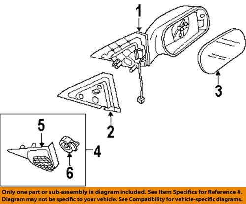 Mazda oem gk2e6918zbb outside mirrors-mirror