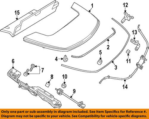 Chrysler oem 1ep41xxxae stowage compartment-retractable top-lower panel