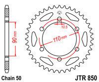 Jt 530 rear sprocket fits yamaha tx 500 tx500 1973-74 34t