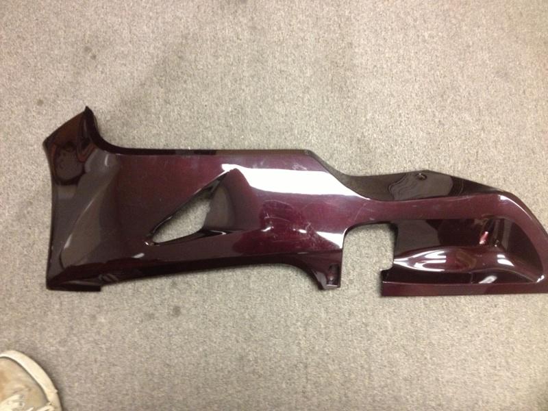 2006 - 2013 honda silverwing fsc600 left floor skirt maroon