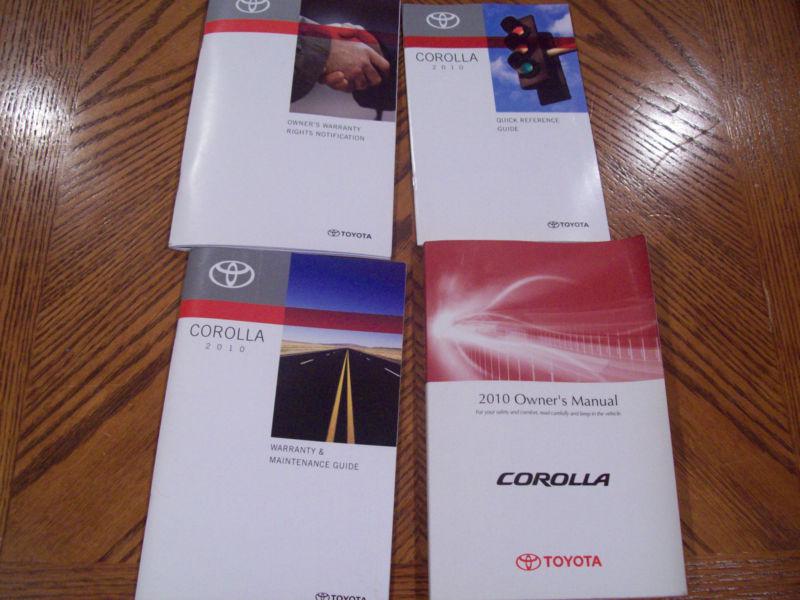 2010 toyota corolla owner's manual 