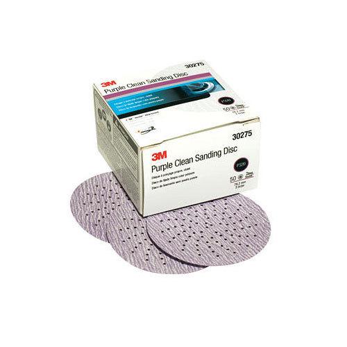 3m 3" 320 grit purple clean hookit sanding sandpaper disc 50 in a box 30275