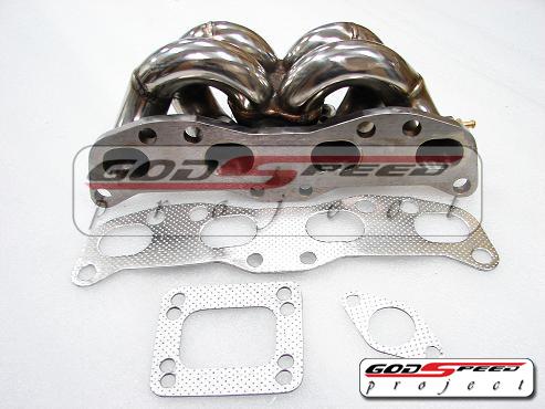 S13 180sx ca18 sil80 ca18det t3t4 top mount turbo stainless exhaust manifold t4e