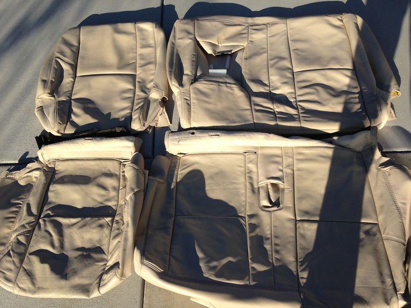 2007-2012 tahoe escalade yukon suburban oem leather seat covers cashmere