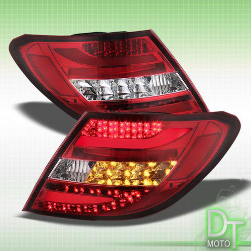 08-10 mercedes w204 c-class philip-led perform red clear tail lights left+right