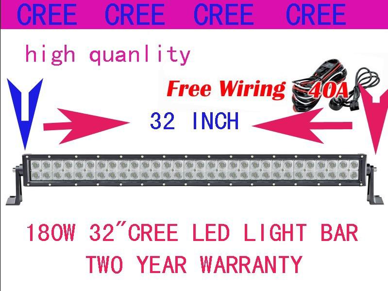 180w 32inch cree combo led work light bar lightbar 12/24v jeep\suv\ atv 