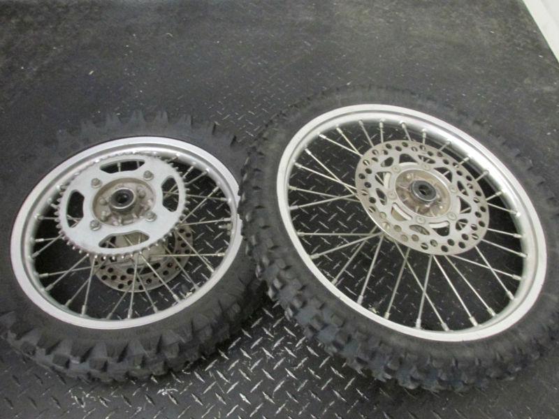 04 kx100 kx 100 85 kx85 wheel set front rear rim hubs tires rotors set 