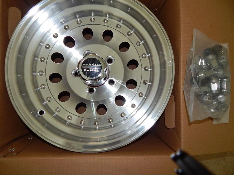  american racing four  15x7 outlaw ii machined 5 x 4.5 w/offset-6