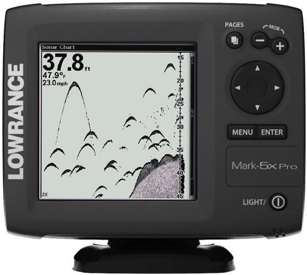 Lowrance mark-5x pro fishfinder mono w/83/200 khz t/m 175-001