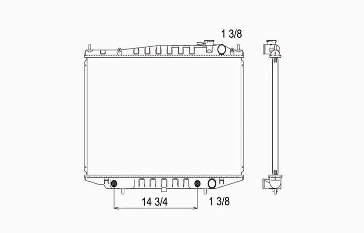 Replacement radiator nissan frontier nissan xterra automatic 3.3l v6 214609z000