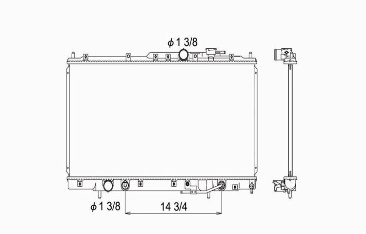 Replacement radiator 99-02 mitsubishi galant automatic / manual 3.0l v6 mr385757