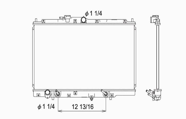 Replacement radiator 94-97 honda accord automatic / manual 2.7l v6 19010p0ga51