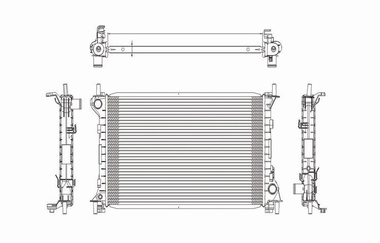 Replacement radiator 05-07 ford focus automatic transmission 2.0l 2.3 5s4z8005aa