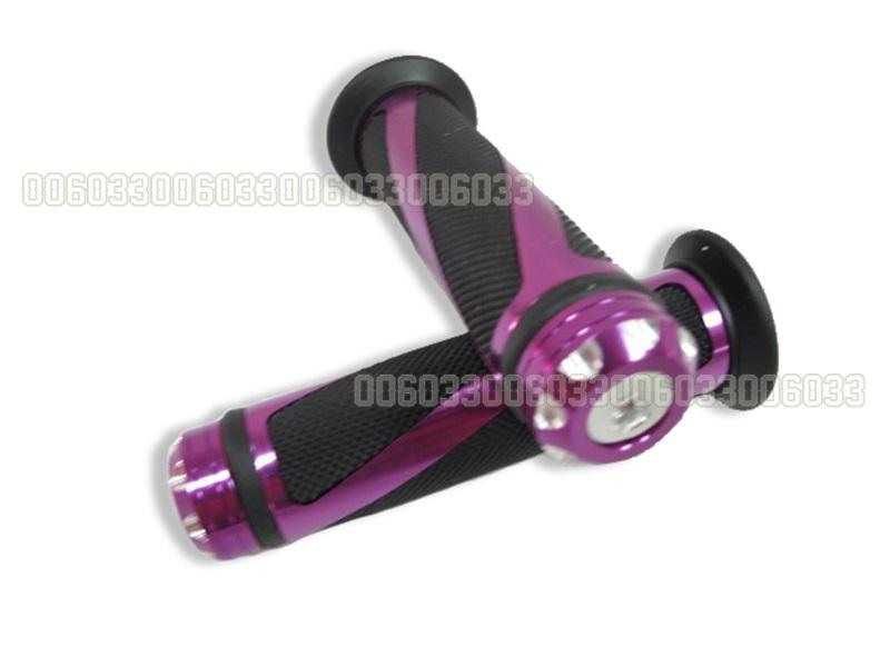 Motorcycle hand grips handle bar twill purple and black hand grips 7days