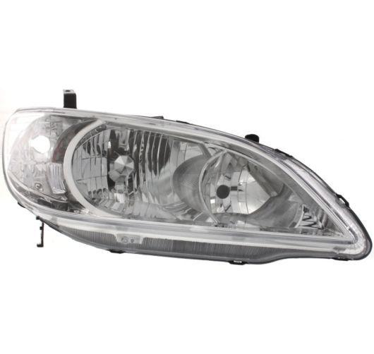 04 05 honda civic headlamp left ho2502121 new headlight lens hsg right ho2503121