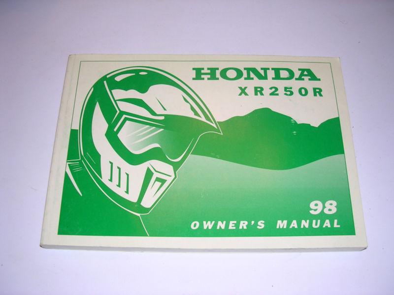 Honda xr250 xr250r original owners manual