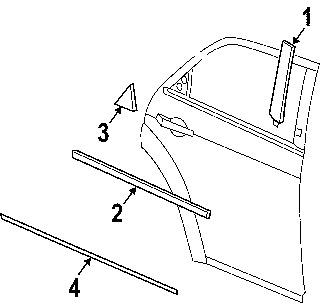 Dodge 5179258aa genuine oem factory original body side mldg