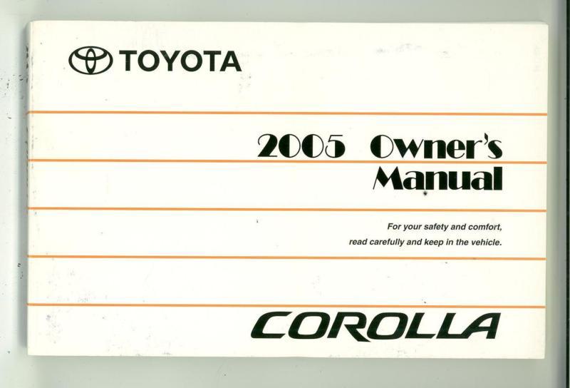 2005 toyota corolla manual new in cover! no reserve! free shipping!